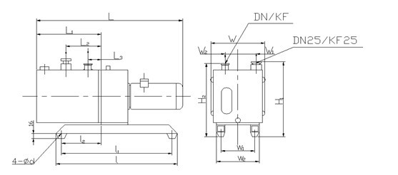 2XZ型旋片式真空泵安�b尺寸�D
