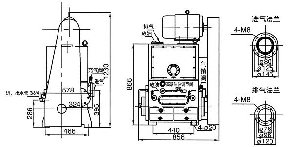2H-150A滑�y式真空泵